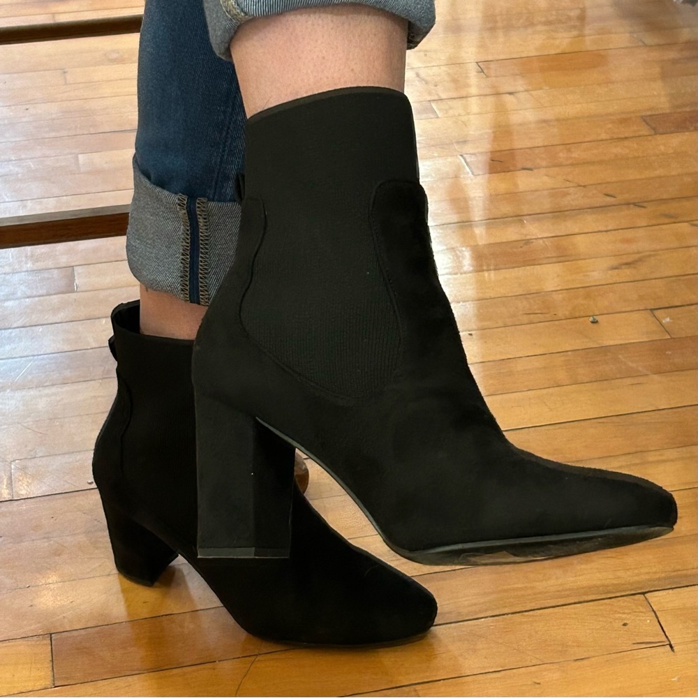 Black sock booties